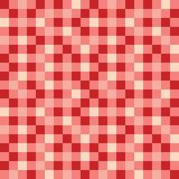 Cute random irregular checkered seamless pattern vector background in red shades color palette. Abstract geometric winter repeat texture wallpaper, modern cozy hugge trendy textile design