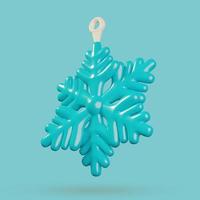 Christmas toy snowflake 3D illustration photo