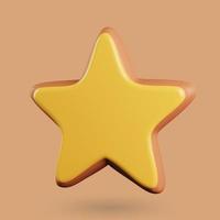 Gingerbread star 3D illustration photo