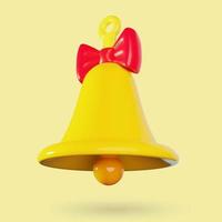 Christmas toy bell 3D illustration photo