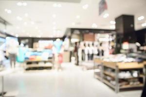 boutique de ropa borrosa abstracta mostrar interior del fondo del centro comercial foto