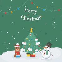 Merry Christmas . Free Vector illustration