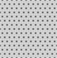 Asanoha Hemp Leaves Pattern, traditional Japanese motif, archetypal design in the Heian Period. Geometric line art background. Simple luxury vintage seamless pattern backdrop, in black and white. vector
