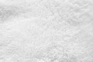 White fluffy fur fabric wool texture background photo