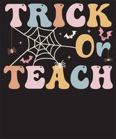 Trick or teach vector