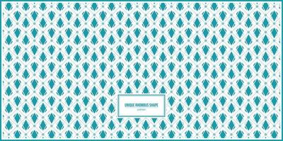 unique turquoise rhombus shape pattern vector