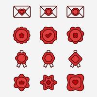 Wax Seal Icon Set vector