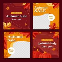 Autumn Sale Social Media Template vector