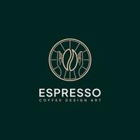logotipo de lujo vintage café espresso vector