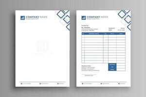 Modern Business Letterhead and Invoice Design Template vector