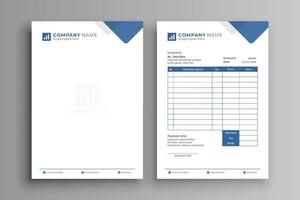 Modern Business Letterhead and Invoice Design Template vector