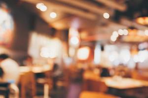 Restaurant cafe or coffee shop interior with people abstract blur background photo
