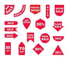 Sale, discounts and price reductions. Banners to sell discount offers. Stickers with the best prices. Promotional banner templates. Vector.