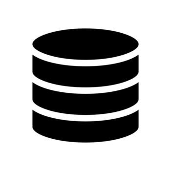 icono plano de base de datos vector