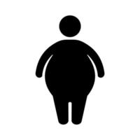 fat man flat icon vector