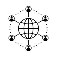 global connection icon vector