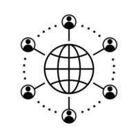 global connection icon vector