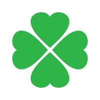 Clover with four leaves icon vector