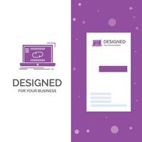 Business Logo for Communication. connection. link. sync. synchronization. Vertical Purple Business .Visiting Card template. Creative background vector illustration