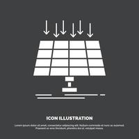 Solar. Panel. Energy. technology. smart city Icon. glyph vector symbol for UI and UX. website or mobile application