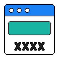 Password website icon, editable vector