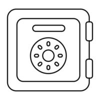 An editable design icon of bank locker vector