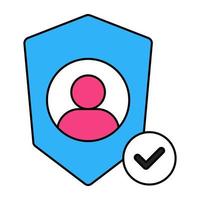 Perfect design icon of user security vector