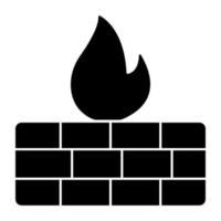 An editable design icon of firewall vector