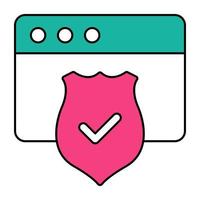 icono de diseño moderno de seguridad web vector