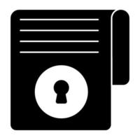 An icon design of secure file vector