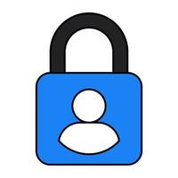 Perfect design icon of user security vector