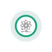 Atom. science. chemistry. Physics. nuclear Line Icon. Vector isolated illustration