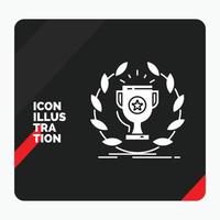 Red and Black Creative presentation Background for award. cup. prize. reward. victory Glyph Icon vector