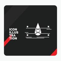 Red and Black Creative presentation Background for water. Monitoring. Clean. Safety. smart city Glyph Icon vector