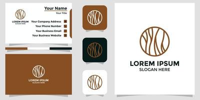 wood design logo and branding card vector