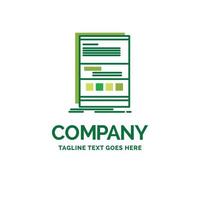 Browser, dynamic, internet, page, responsive Flat Business Logo template. vector