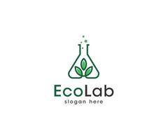 logotipo de laboratorio ecológico vector