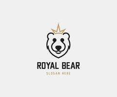 logotipo de oso real vector