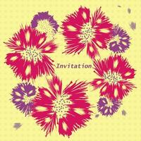 Floral frame and petals. Element for design vector