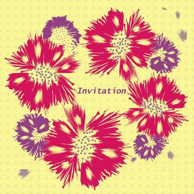 Floral frame and petals. Element for design