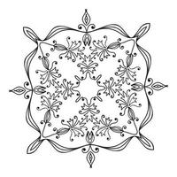 Hand drawing zentangle floral decorative frame vector