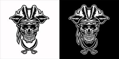 Vector illustration of pirate skull