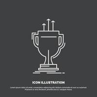 award. competitive. cup. edge. prize Icon. Line vector symbol for UI and UX. website or mobile application