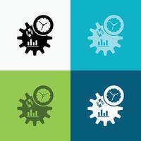 Business. engineering. management. process Icon Over Various Background. glyph style design. designed for web and app. Eps 10 vector illustration