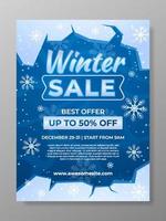 Winter Sale Poster Template vector