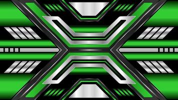 Abstract background futuristic technology metallic green color vector