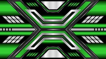 Abstract background futuristic technology metallic green color vector