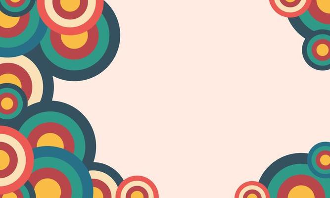 abstract flat circles background. - Vector.