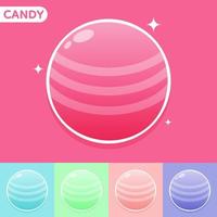 Set of Cute colourful candy, Vector, Illustration. vector