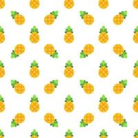 Cartoon pineapple seamless pattern background. vector